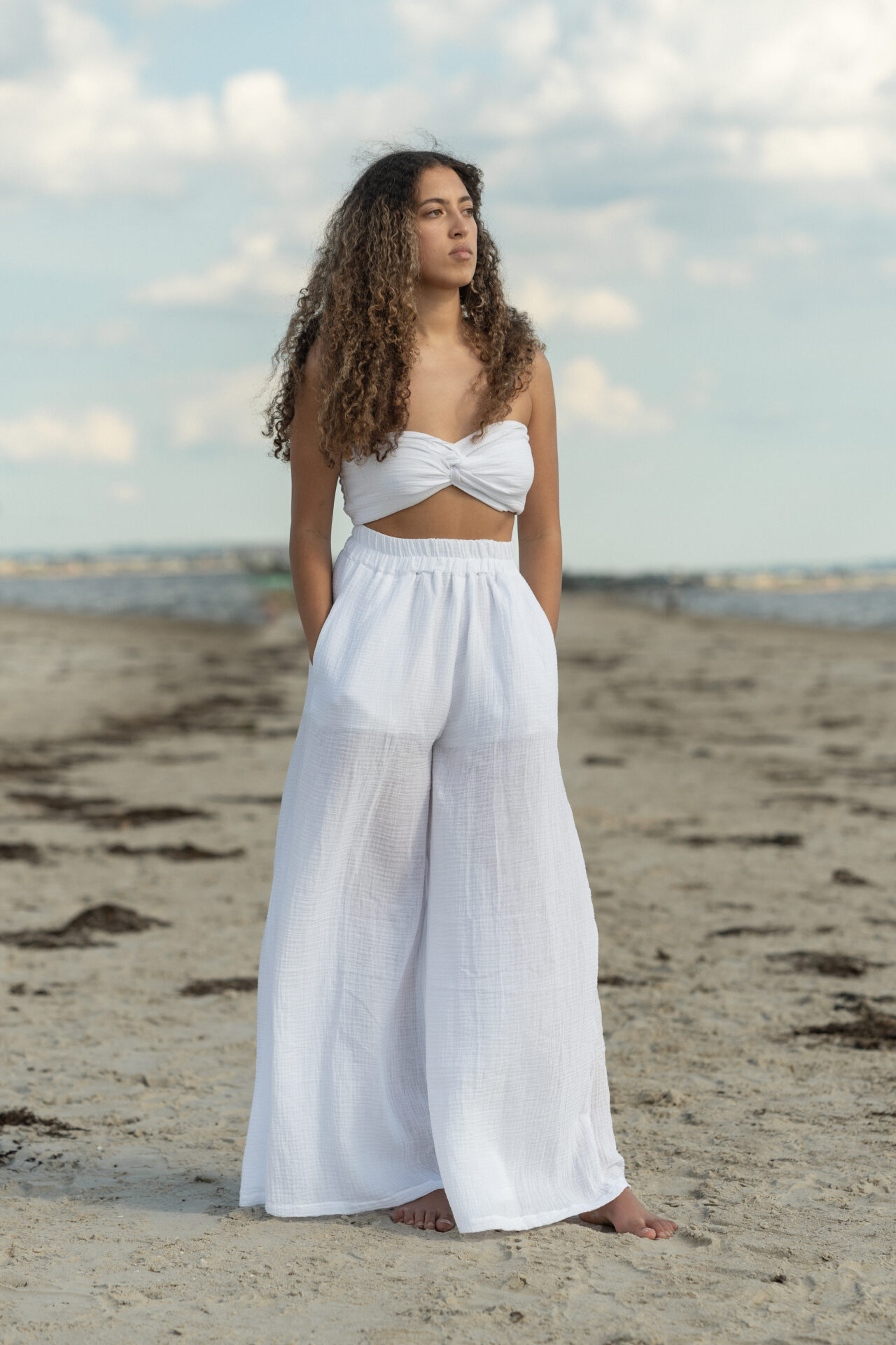 Shop Prisma's White Palazzo Pants for Women Online